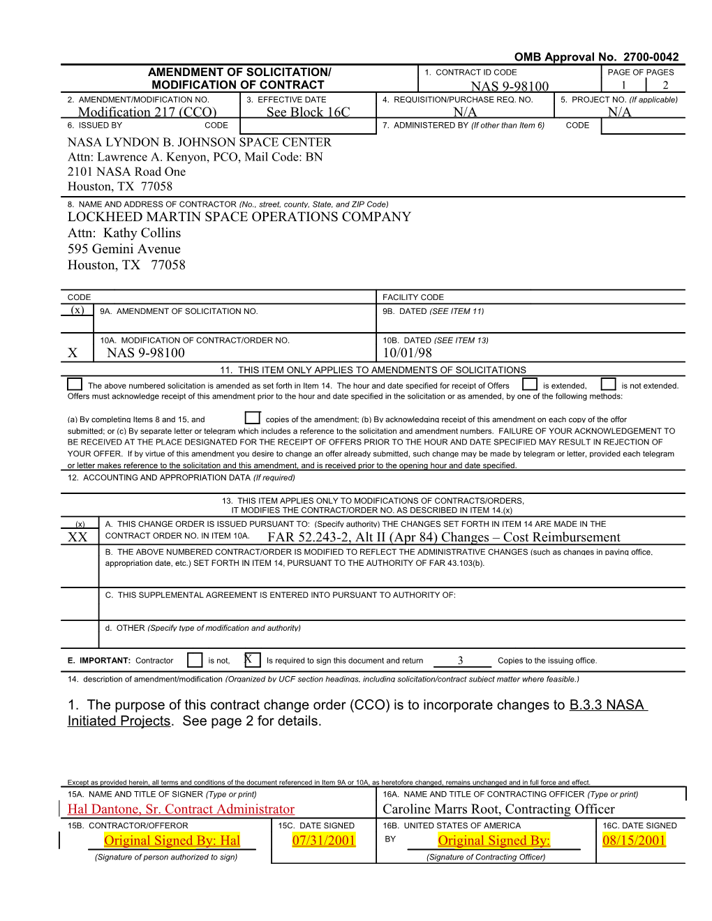 EOC Underthreshold Modification