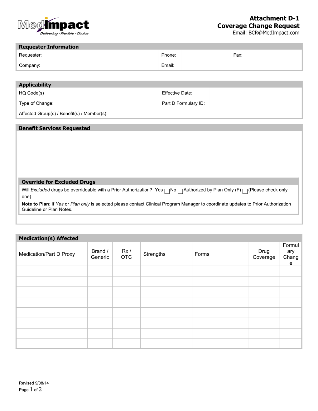 Form 2 Coverage Request Form
