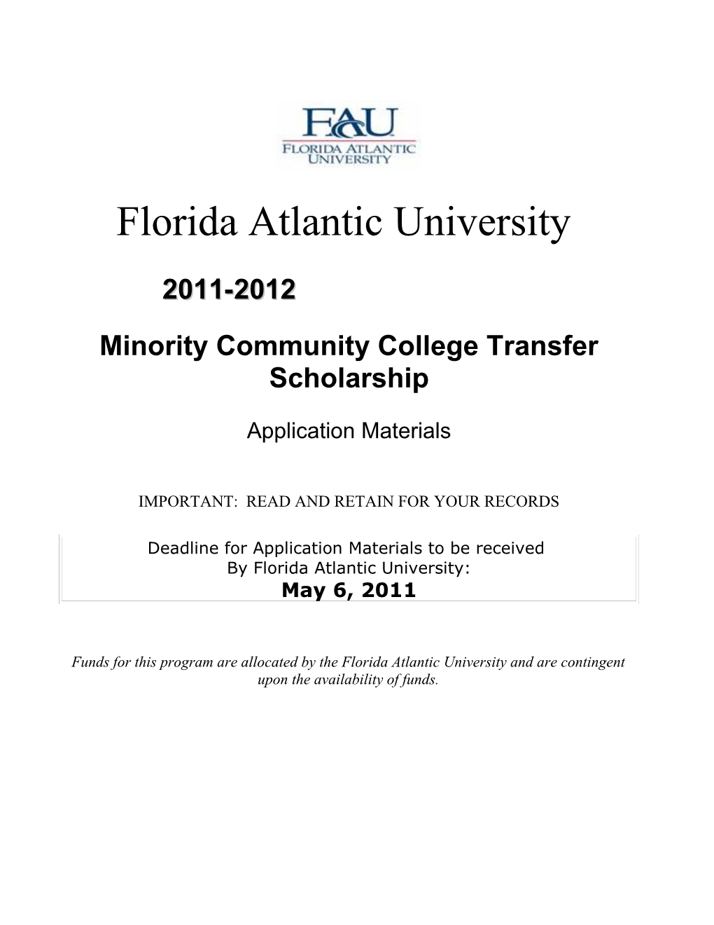 Minoritycommunity College Transfer Scholarship