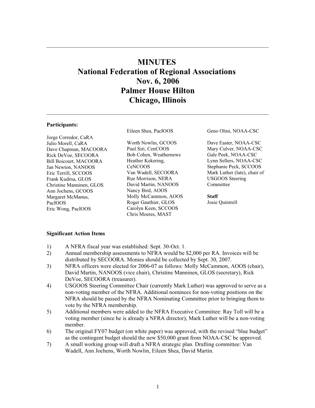 National Federation of Regional Associations