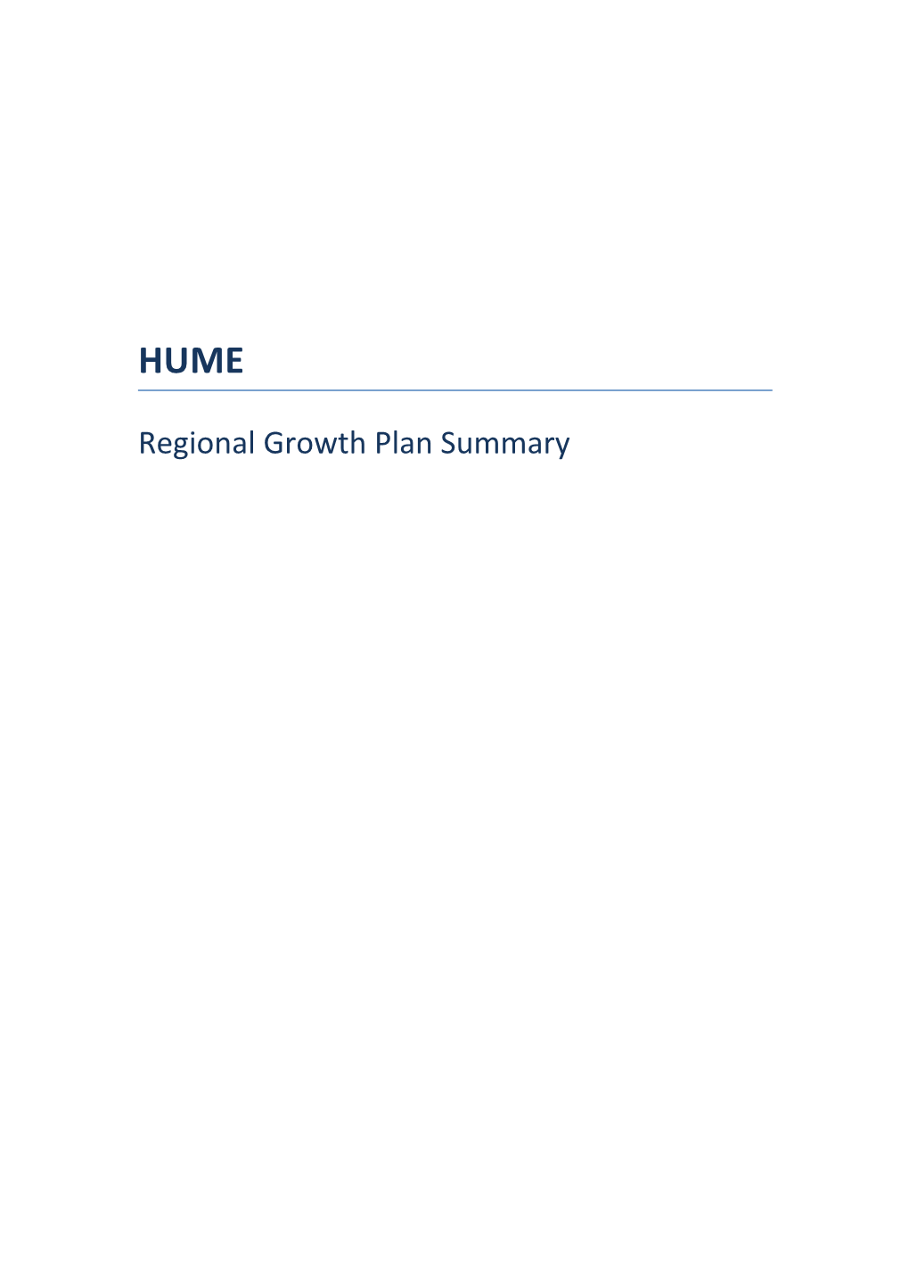 Regional Growth Plan Summary
