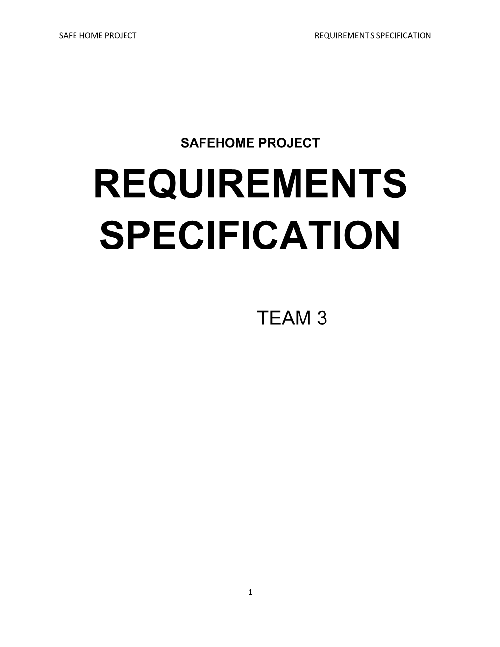 Safe Home Project Requirementsspecification