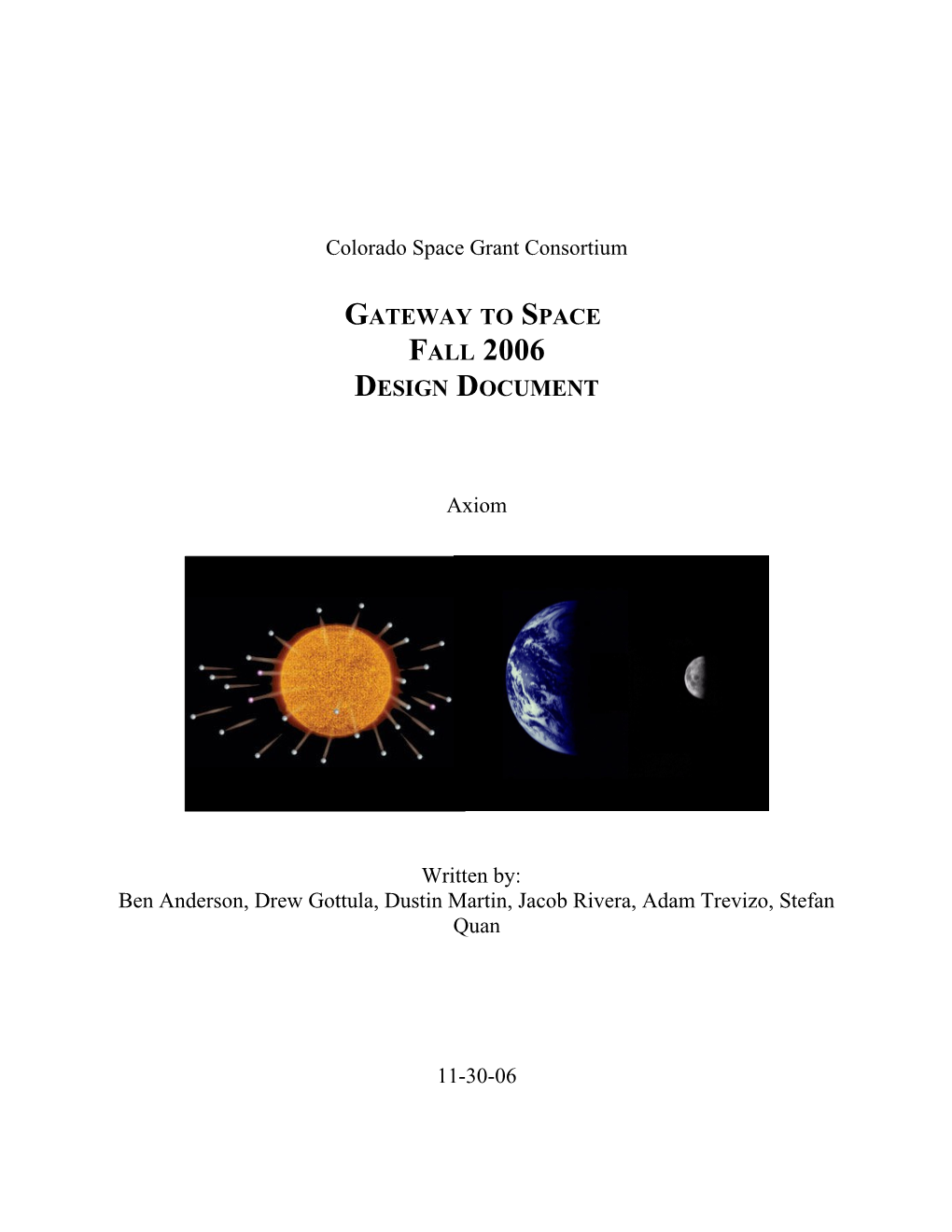 Gateway to Space ASEN/ASTR 2500Fall 2006