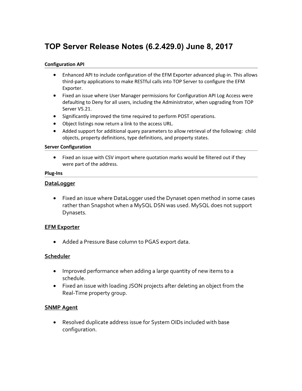 TOP Server Release Notes (6.2.429.0) June8, 2017