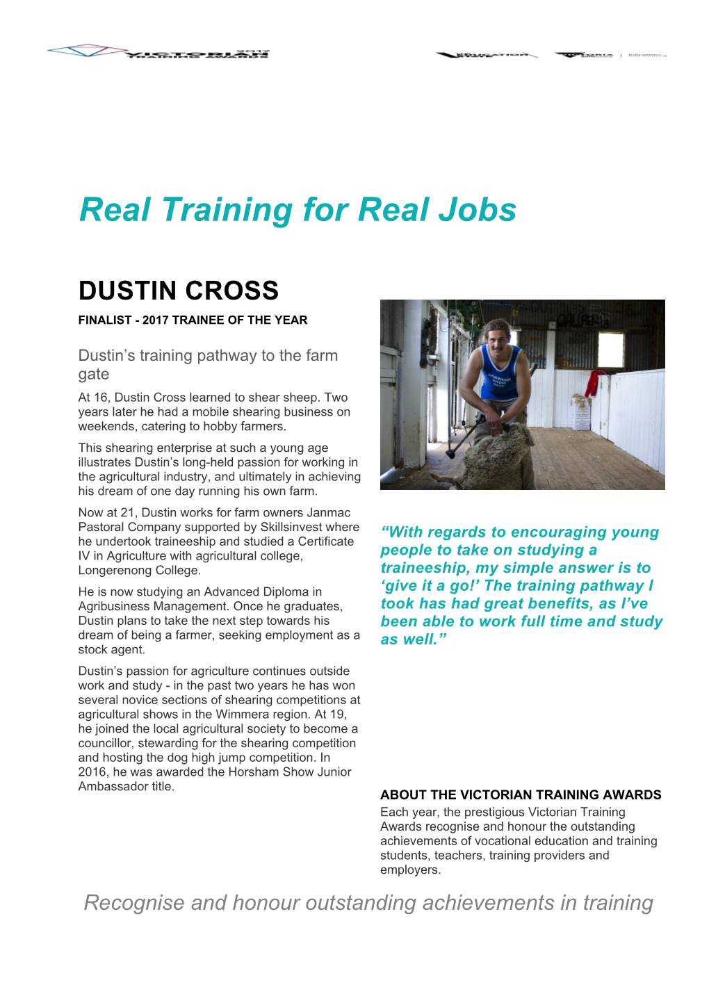 Real Training for Real Jobs