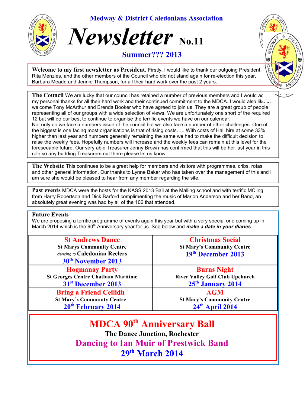MDCA Newsletter Draft