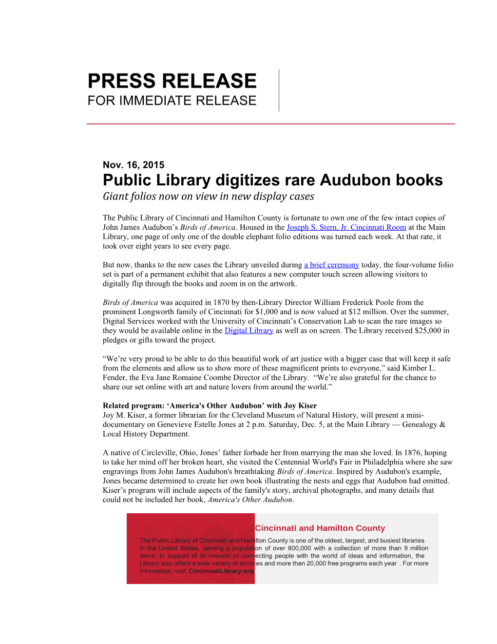 Public Library Digitizes Rare Audubon Books