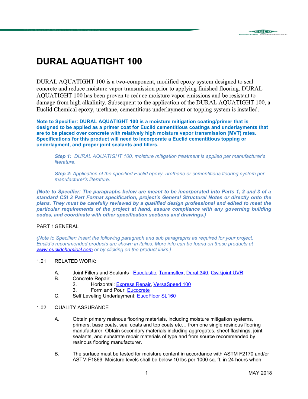 Dural Aquatight 100