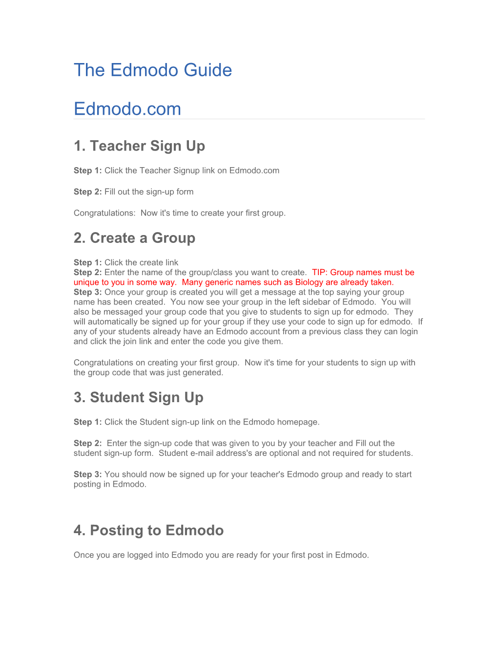 The Edmodo Guide