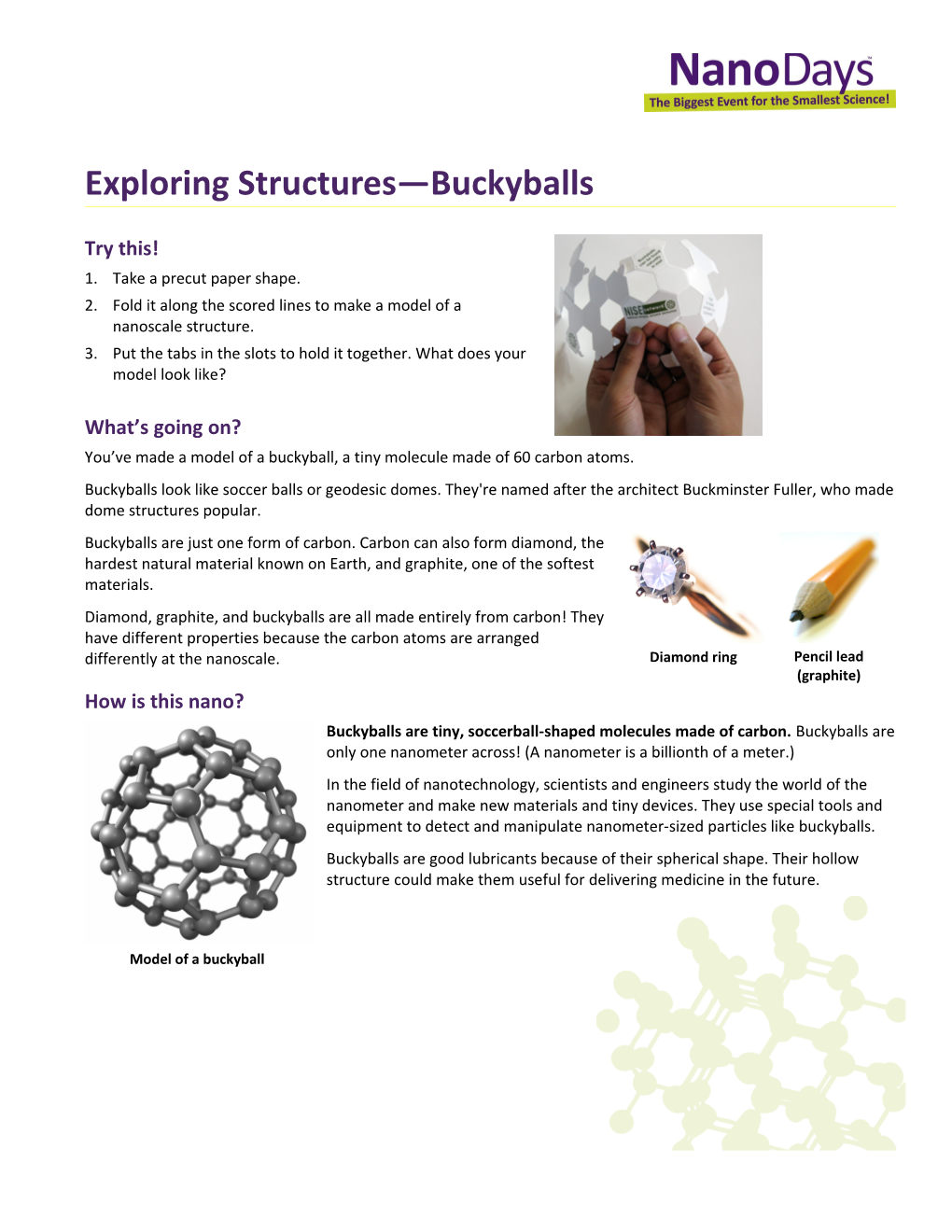 Exploring Structures Buckyballs