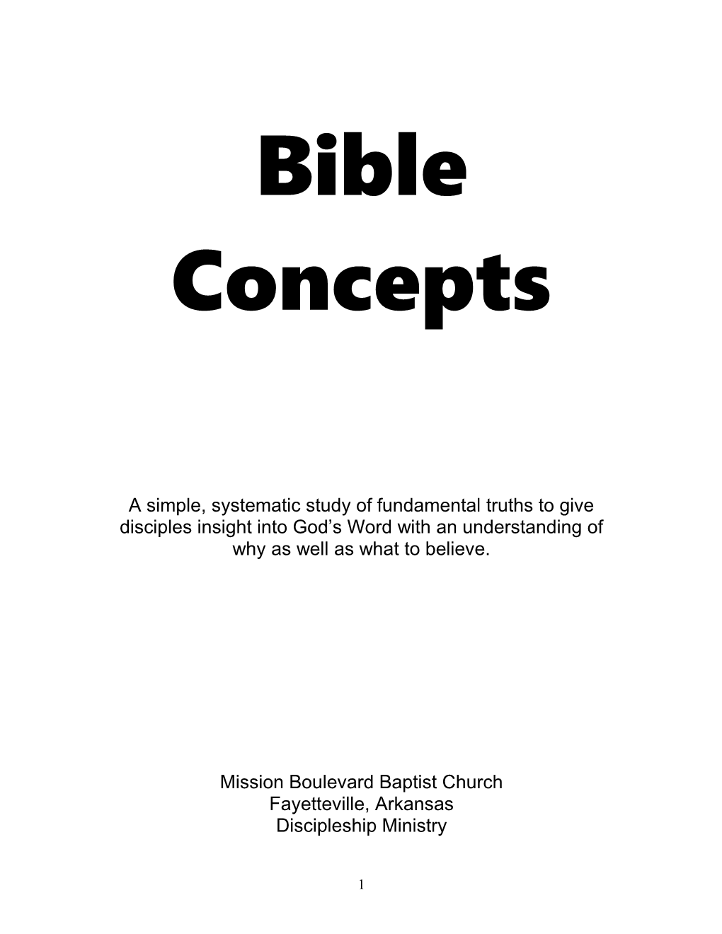 MBBC Bible Concepts
