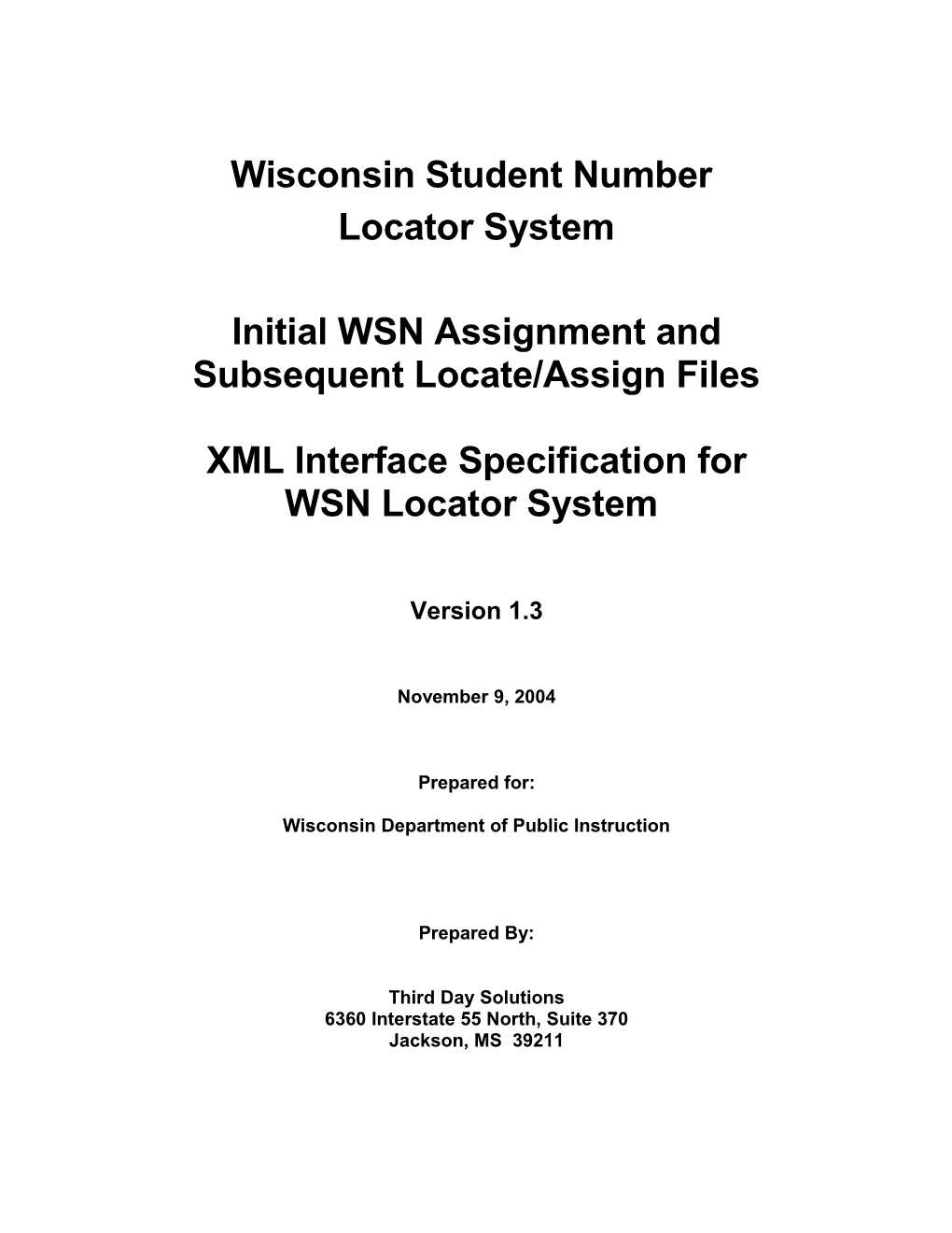 Wisconsin Student Number Locator System