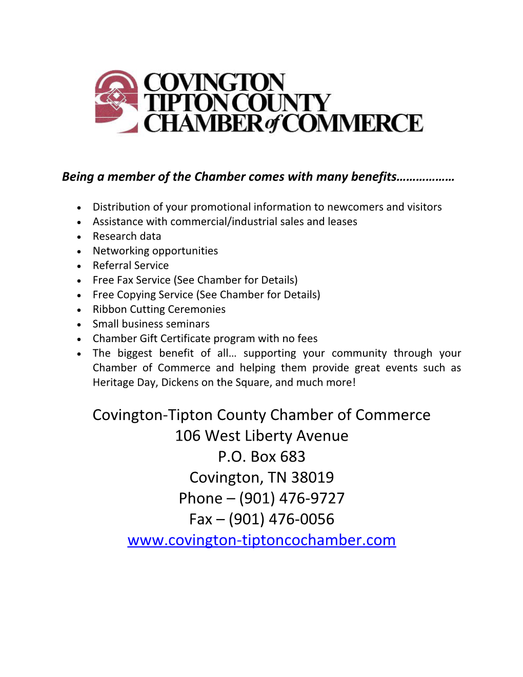 Being a Member of the Chamber Comes with Many Benefits