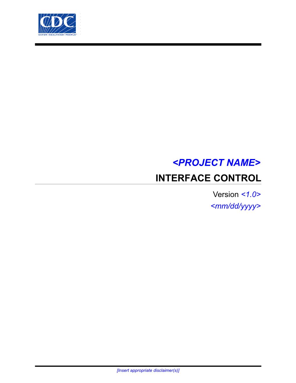 Interface Control Template