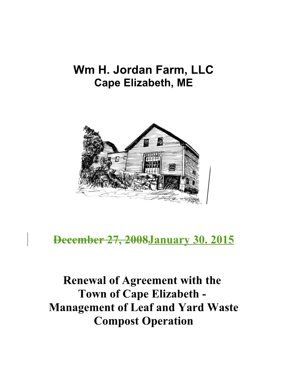 Wm H. Jordan Farm, LLC