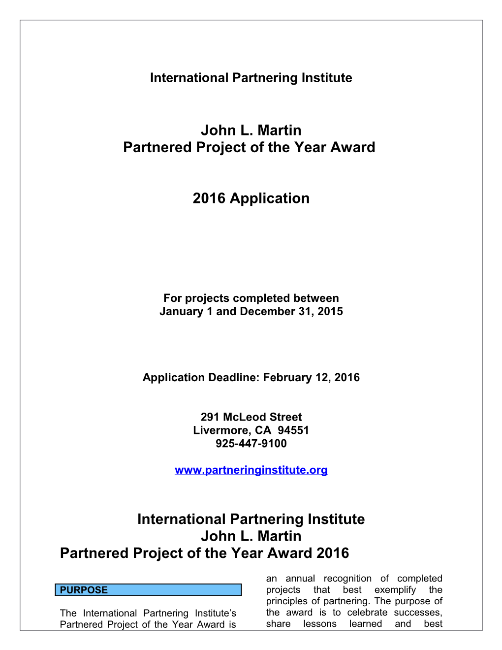 International Partnering Institute