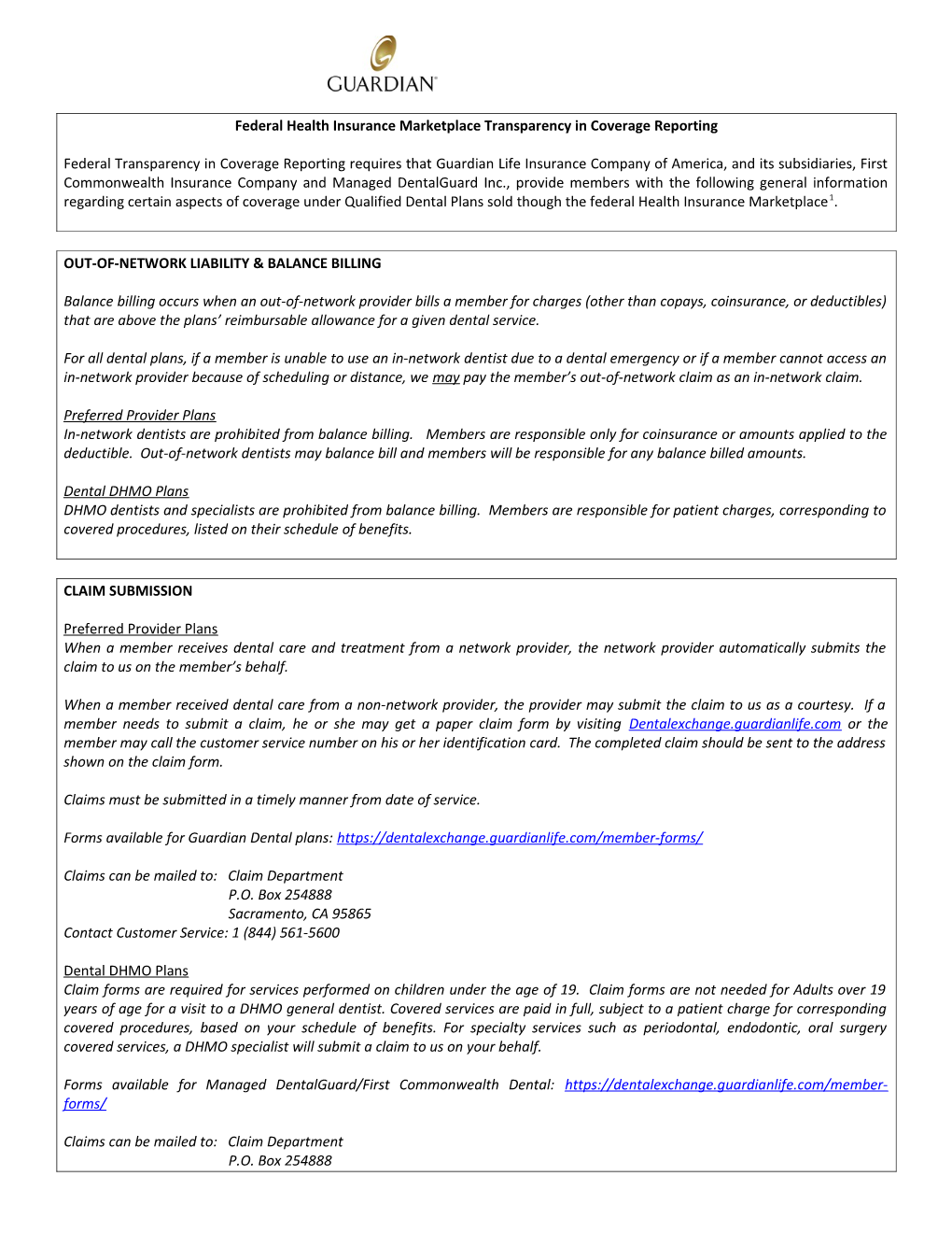 Federal Health Insurance Marketplace Transparency in Coverage Reporting