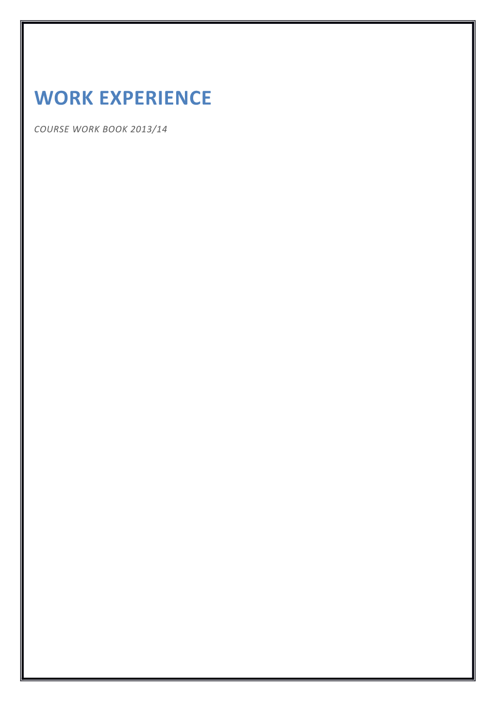 Individual Candidate Marking Sheet