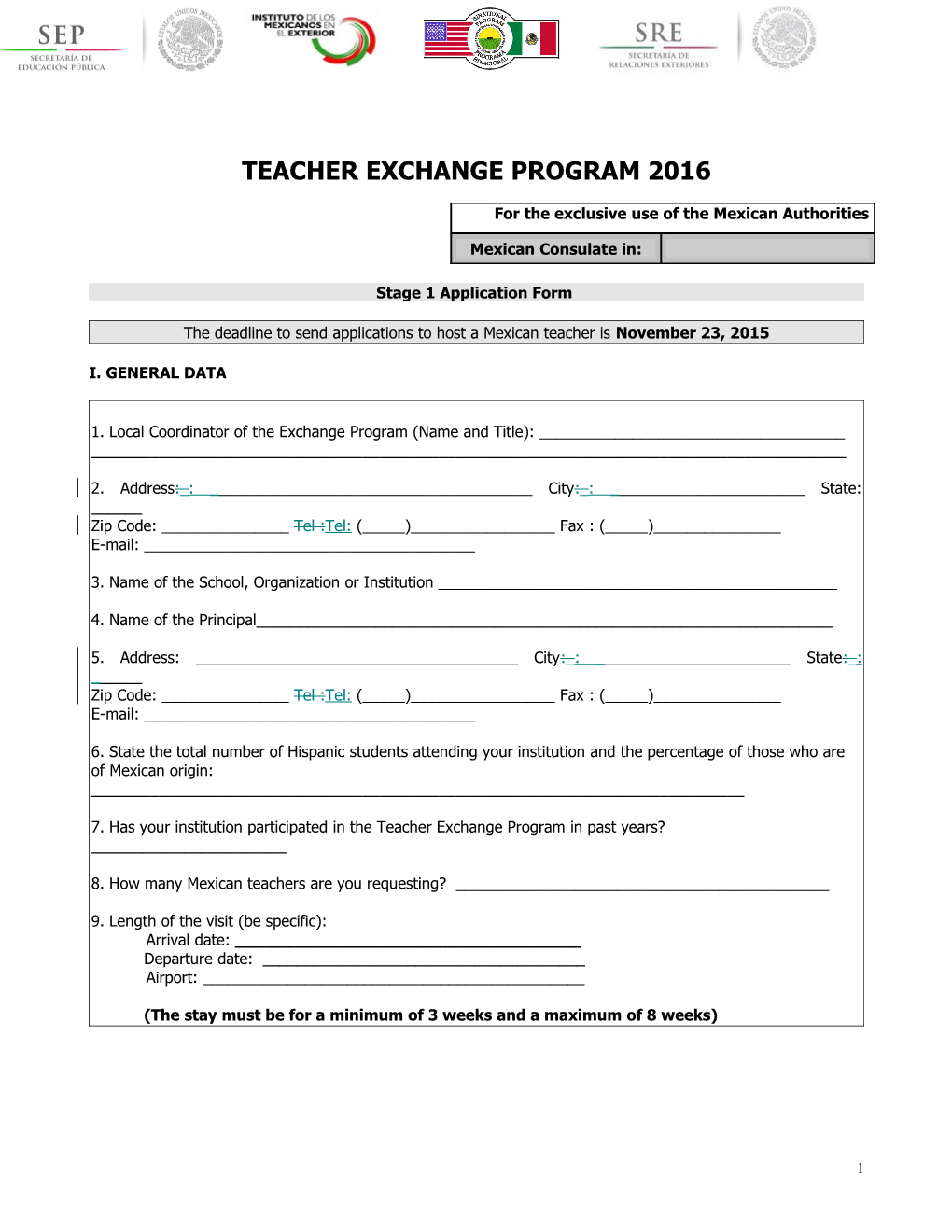 Teacher Exchange Program 2016