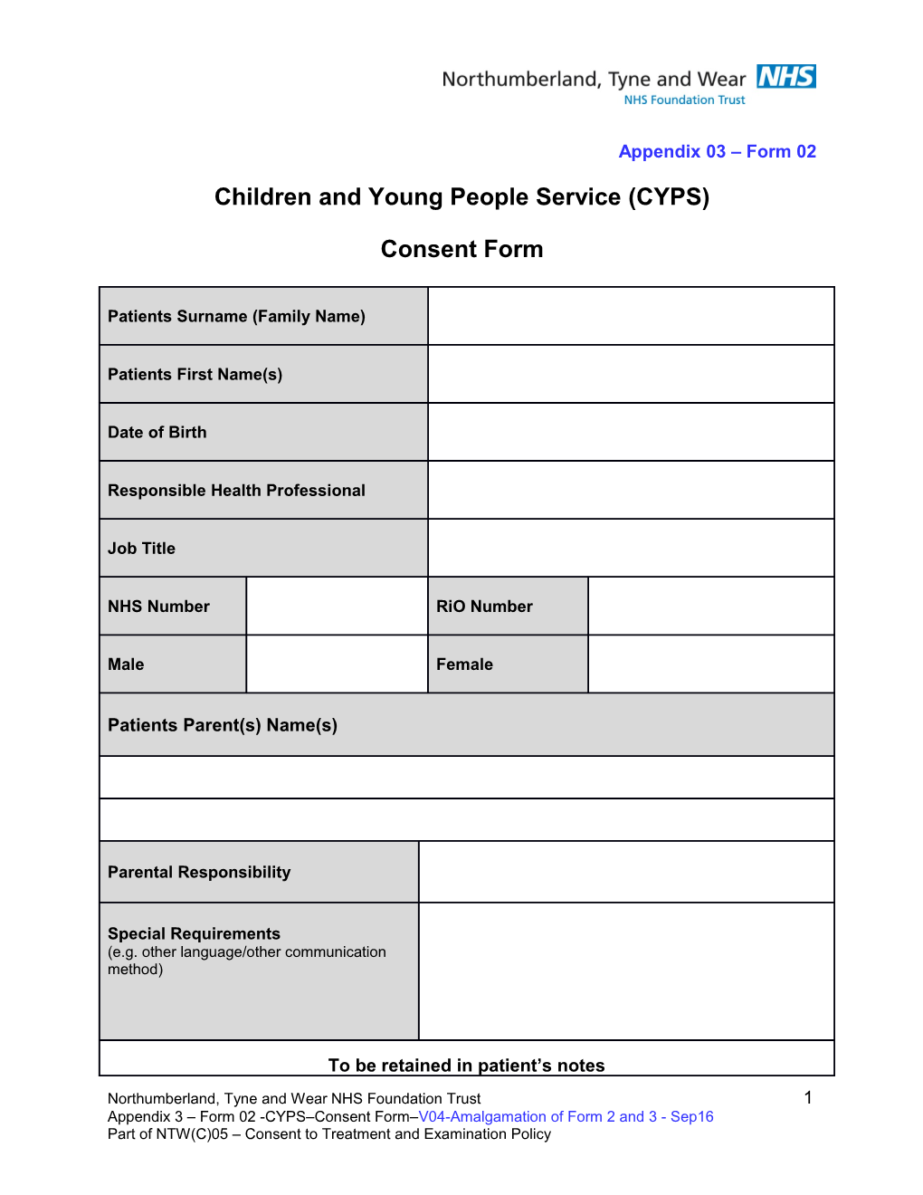 Children and Young People Service (CYPS)