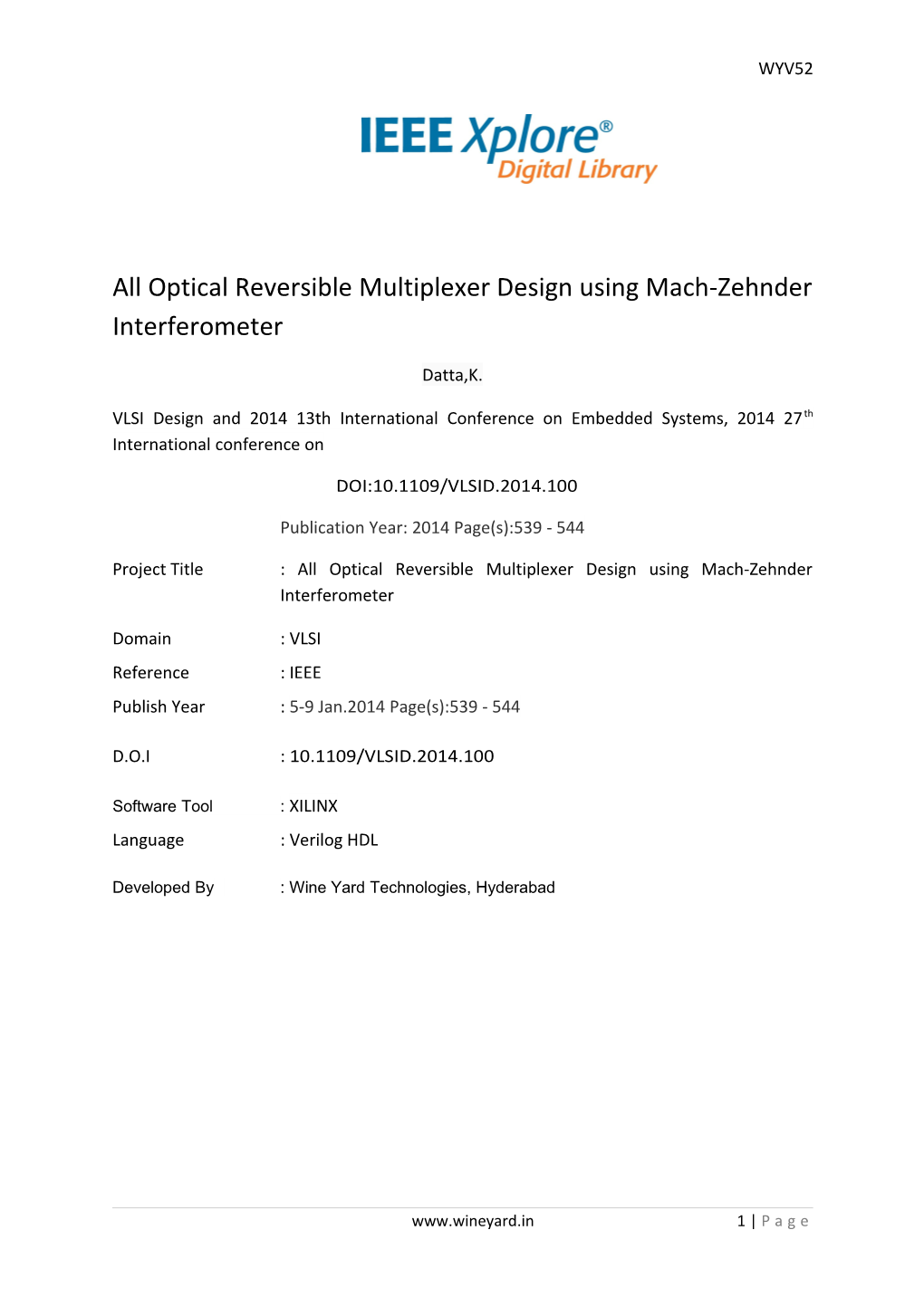 All Optical Reversible Multiplexer Design Using Mach-Zehnder Interferometer