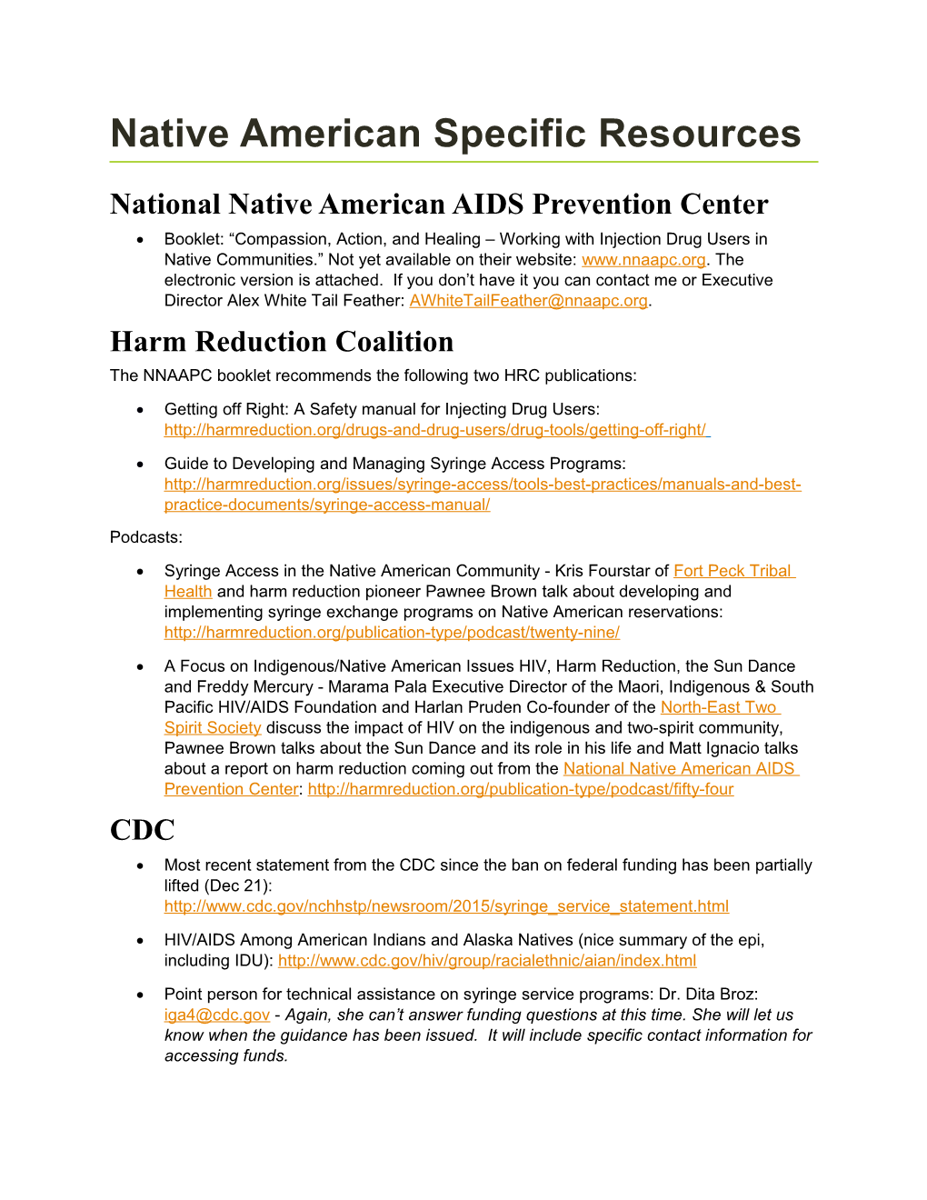 National Native American AIDS Prevention Center