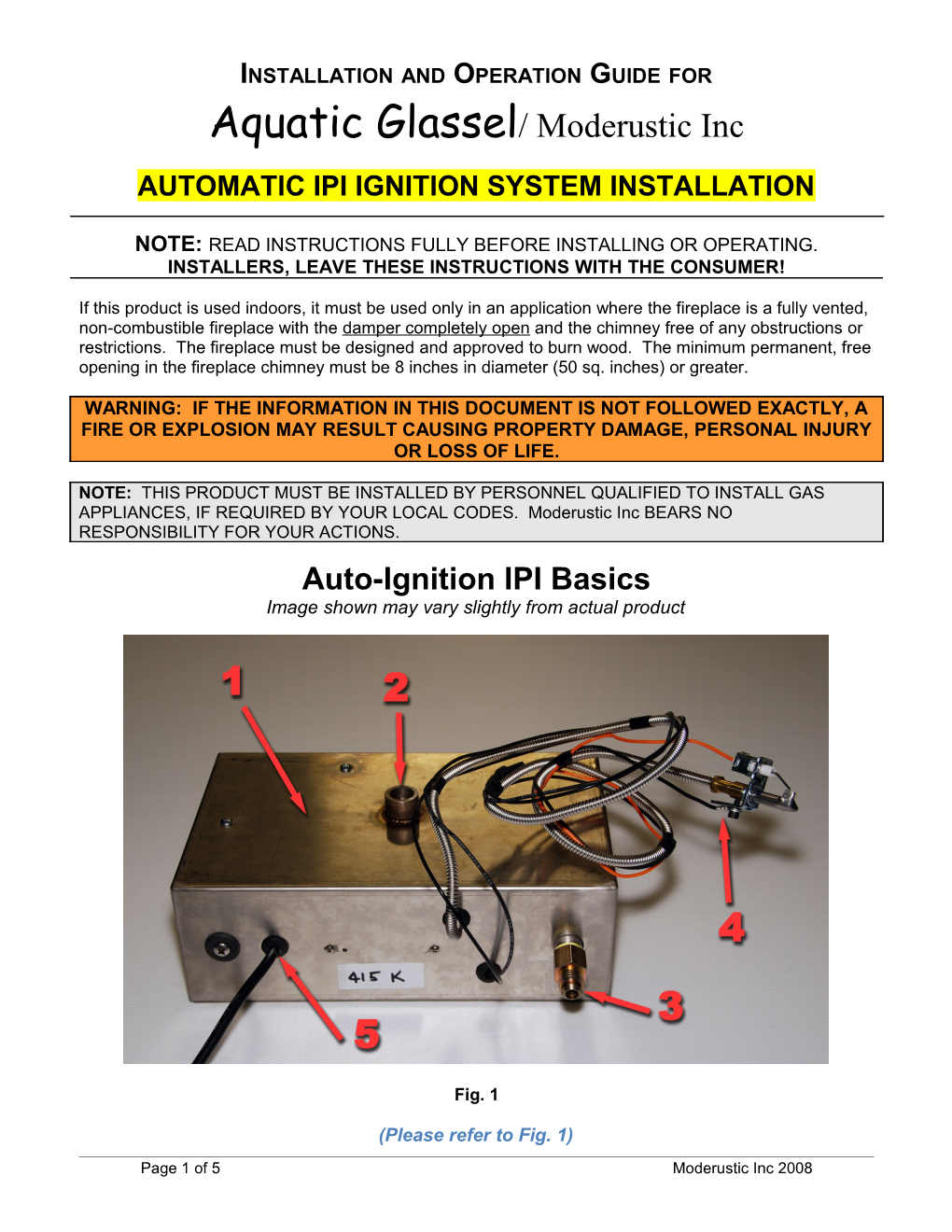 Installation and Operation Guide For