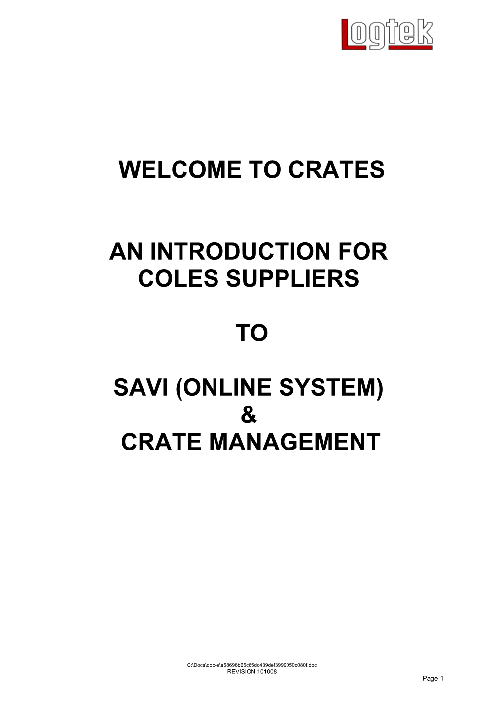 Welcome to Crates