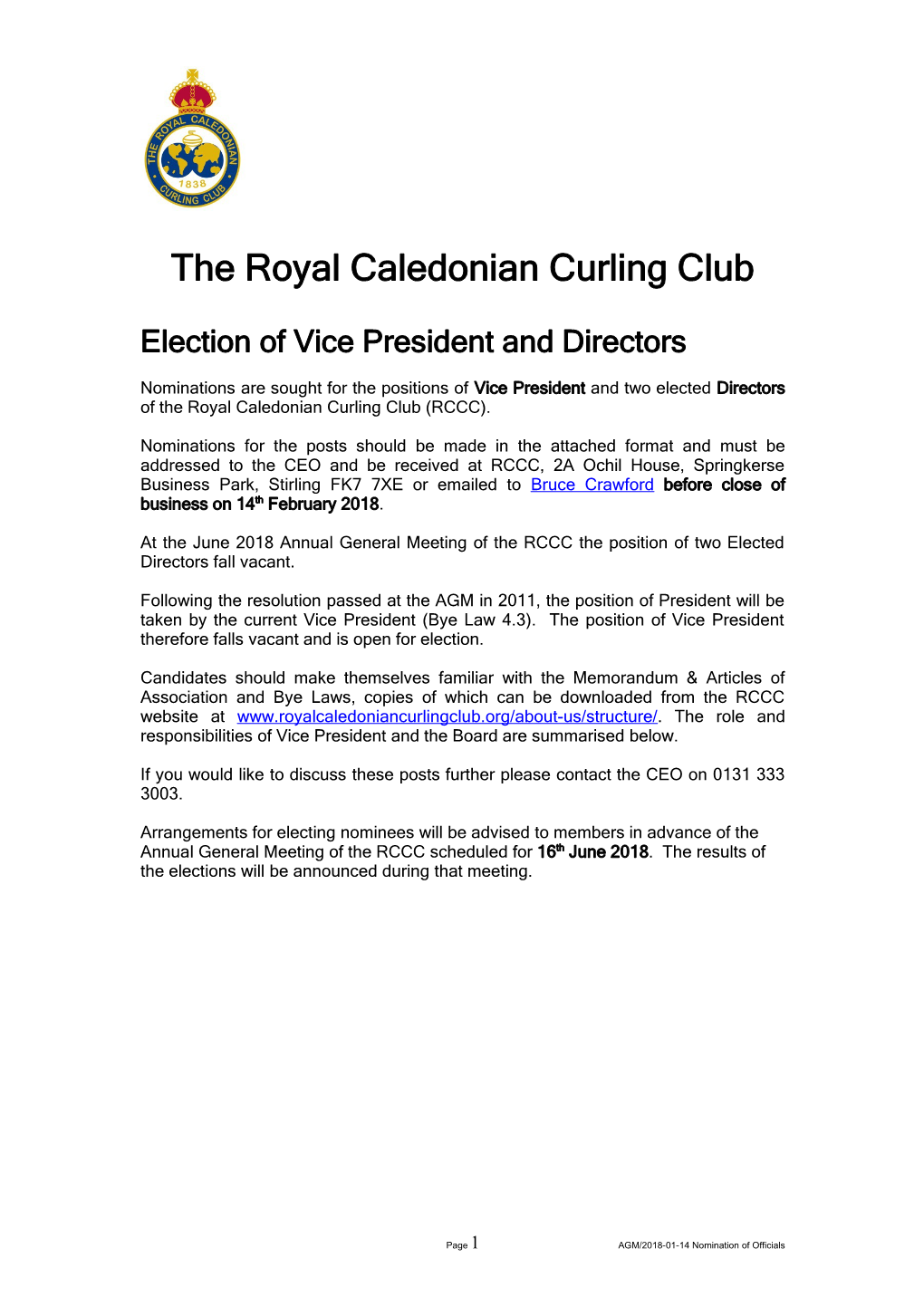 The Royal Caledonian Curling Club