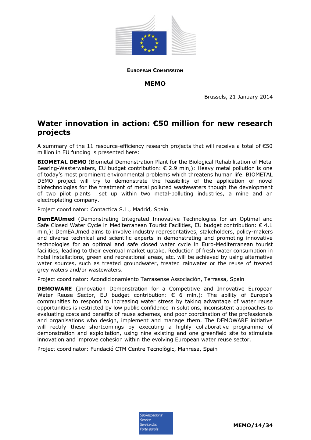Water Innovation in Action: 50 Million for New Research Projects