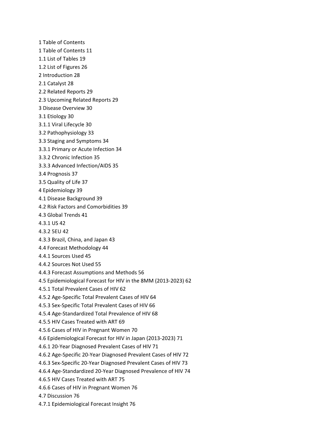 1 Table of Contents 1 Table of Contents 11 1.1 List of Tables 19 1.2 List of Figures 26