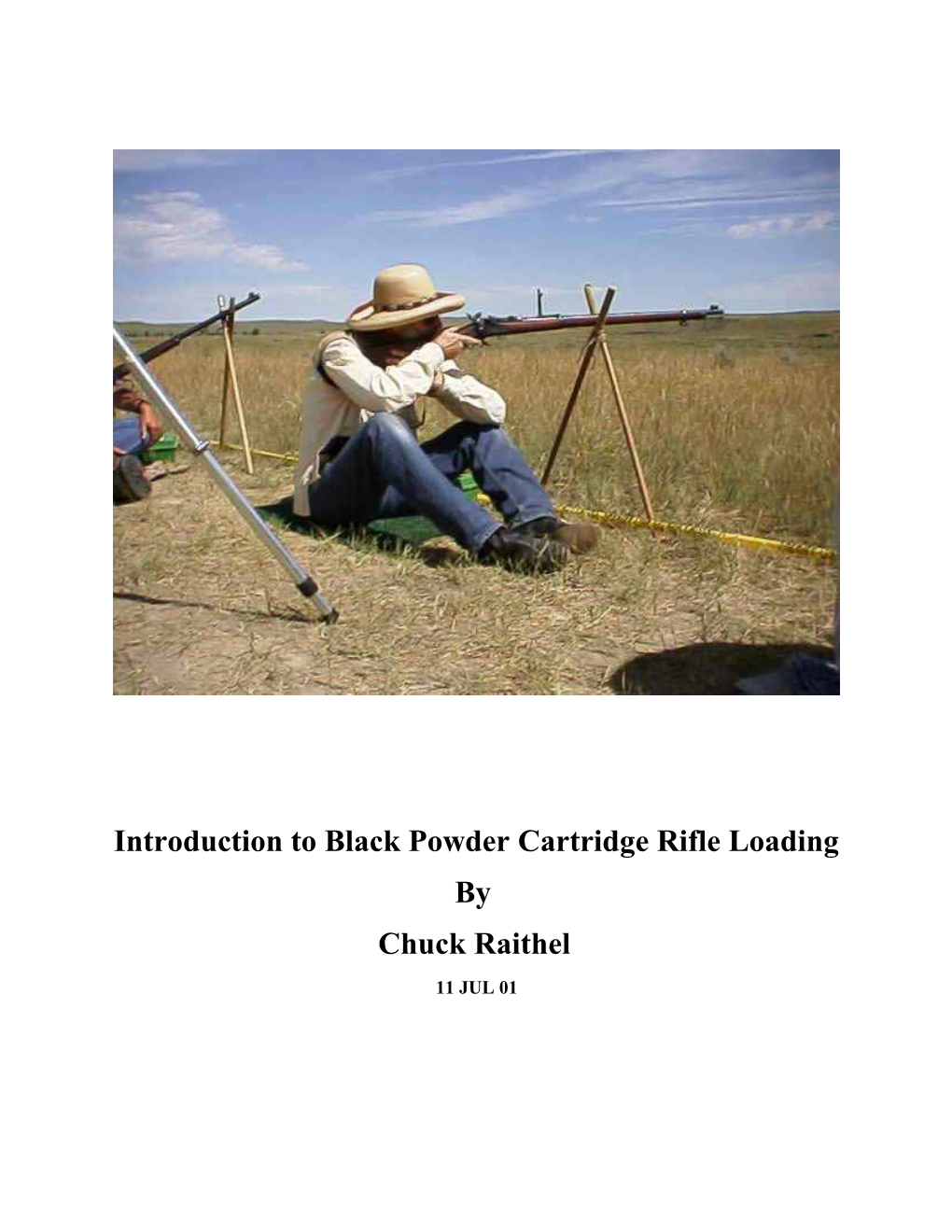 Introduction to Black Powder Cartridge Rifle Loading