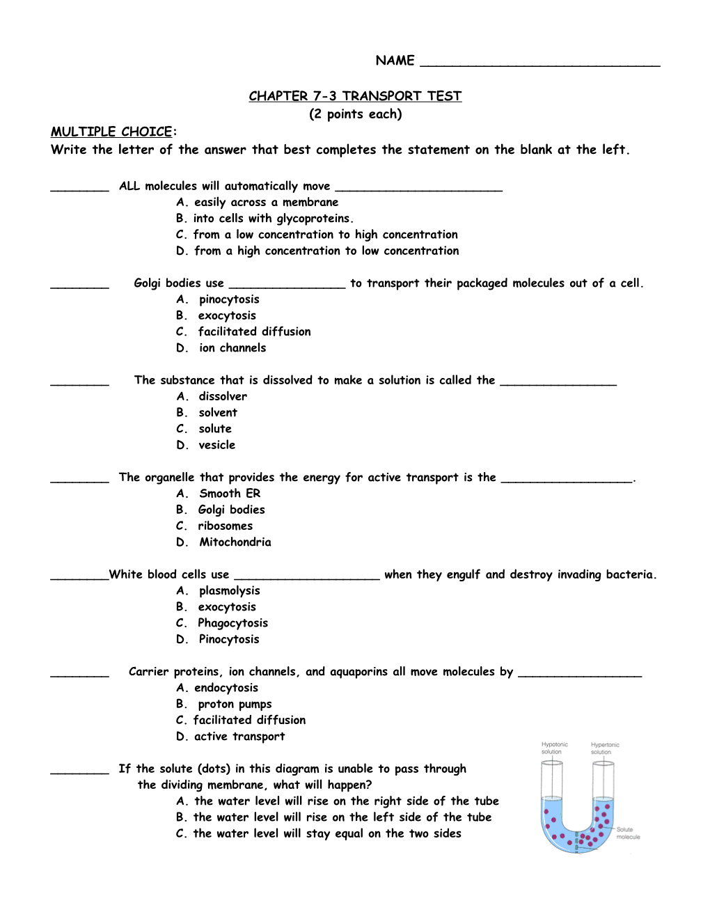 Chapter 7-3 Transport Test