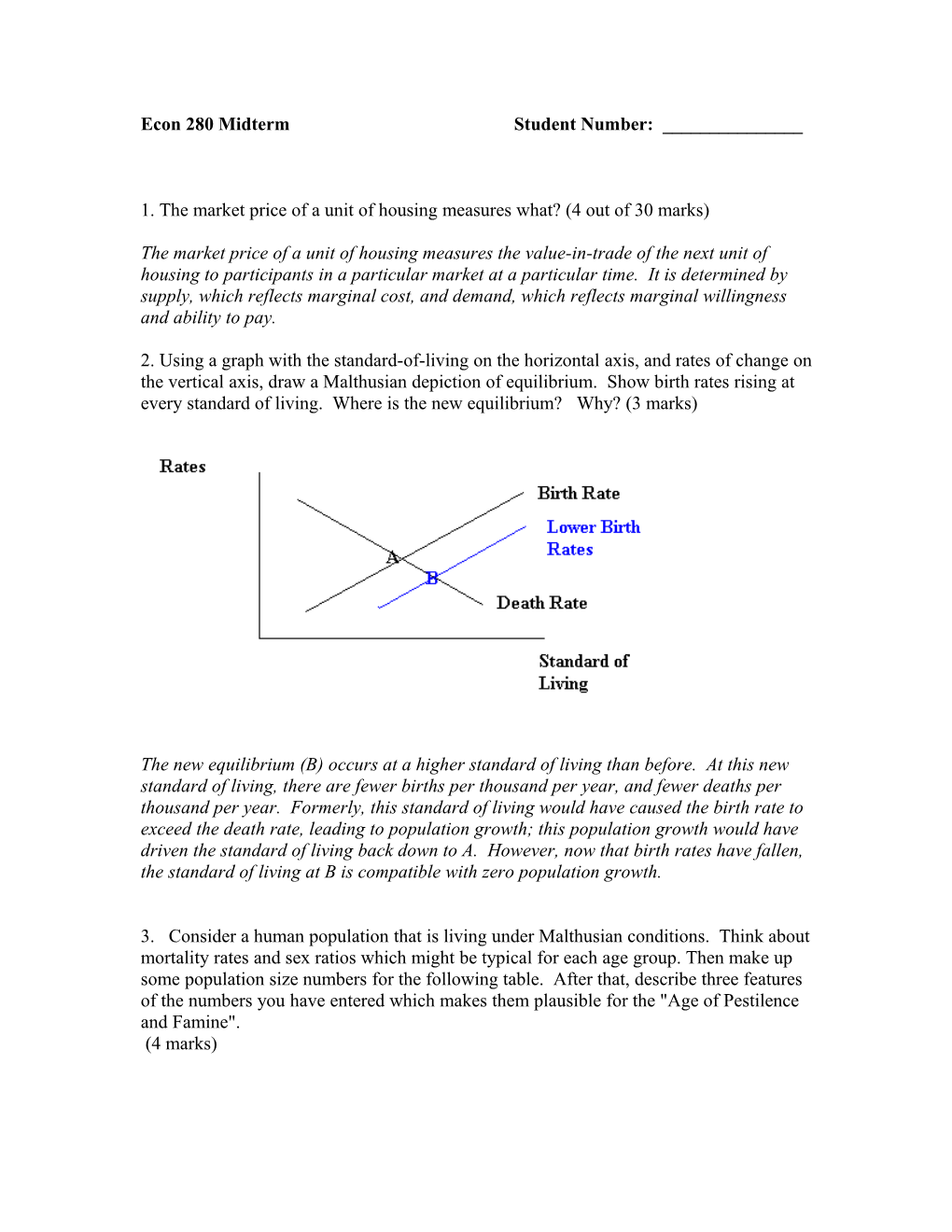 Econ 280 Midterm Student Number: ______