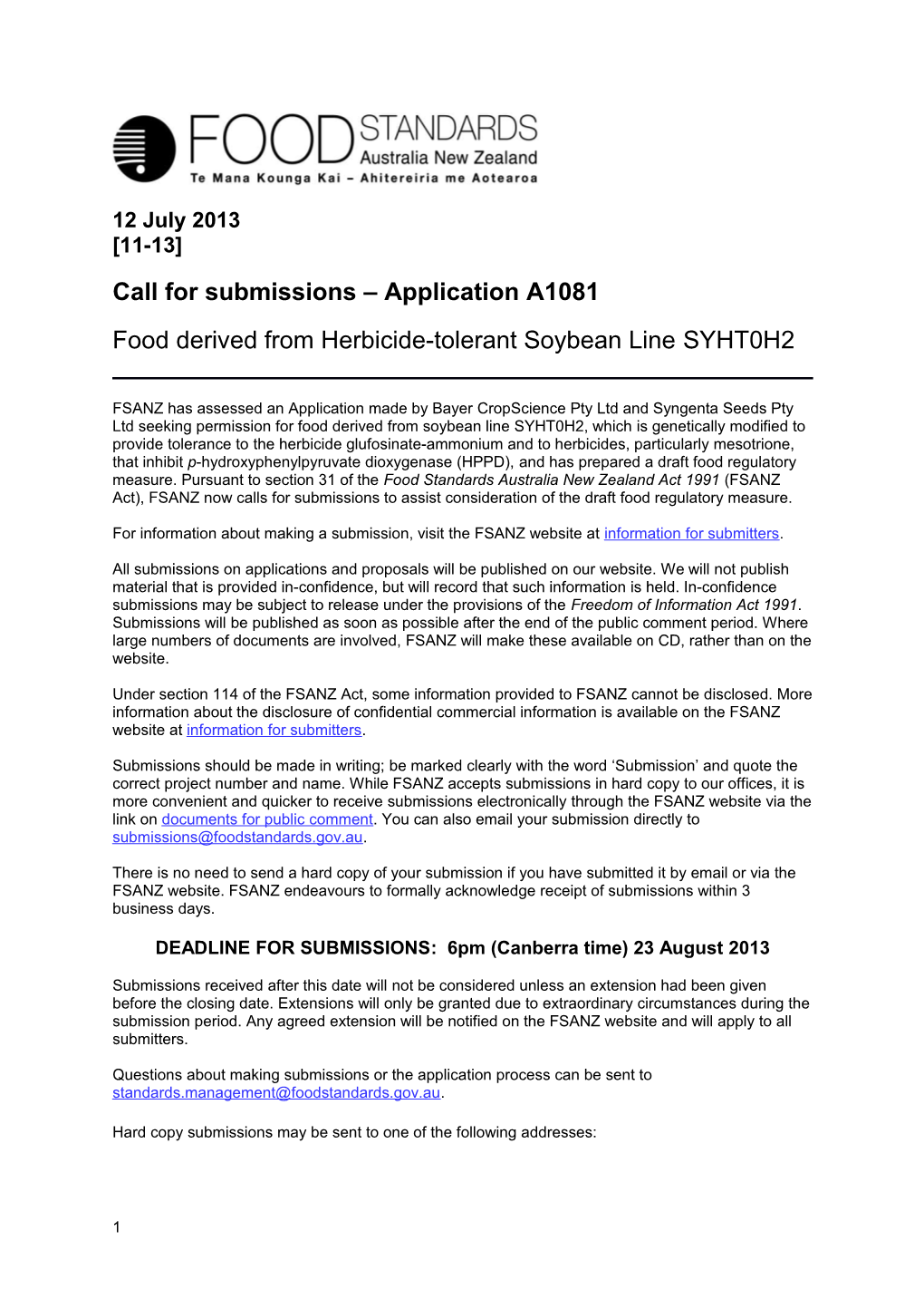 Food Derived from Herbicide-Tolerant Soybean Line SYHT0H2