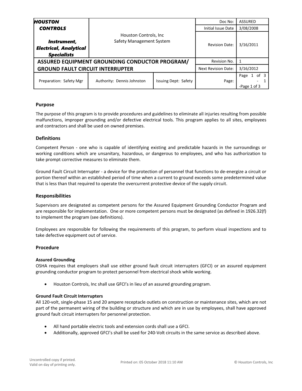 Assured Grounding Program