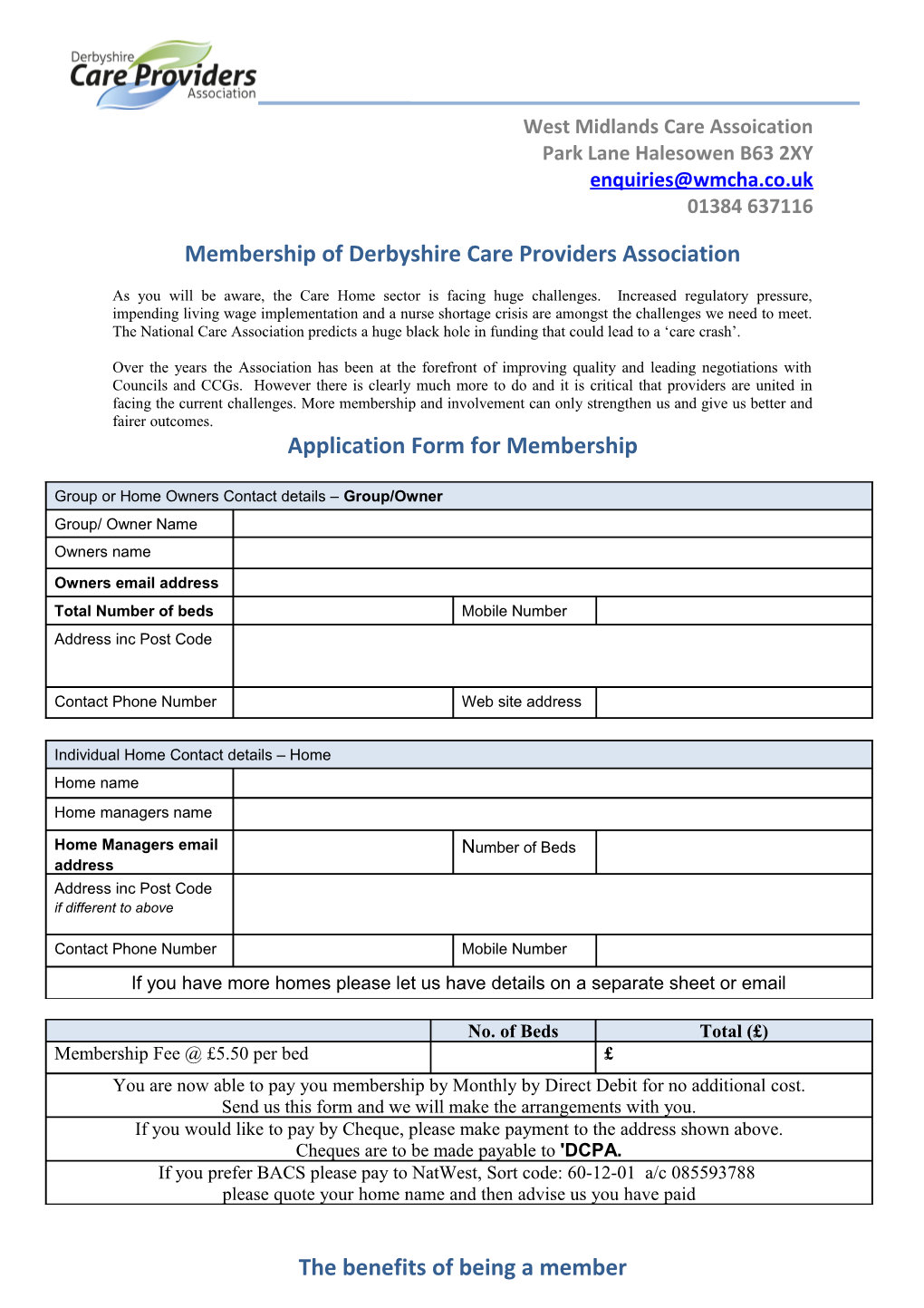 Membership of Derbyshire Care Providers Association