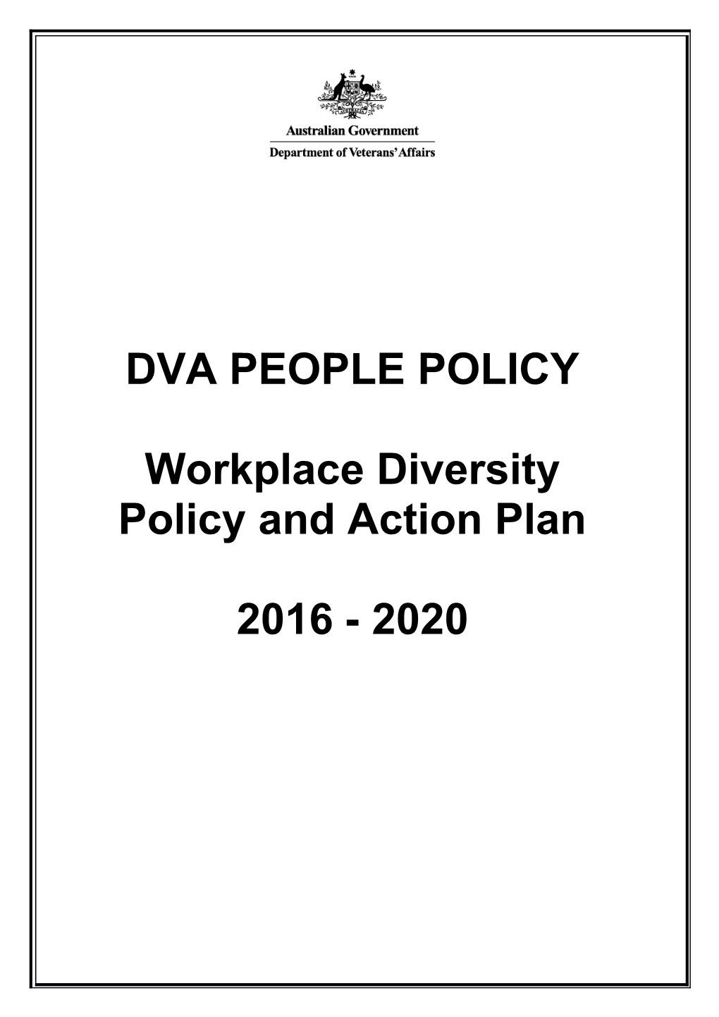 Workplace Diversity Policy and Action Plan