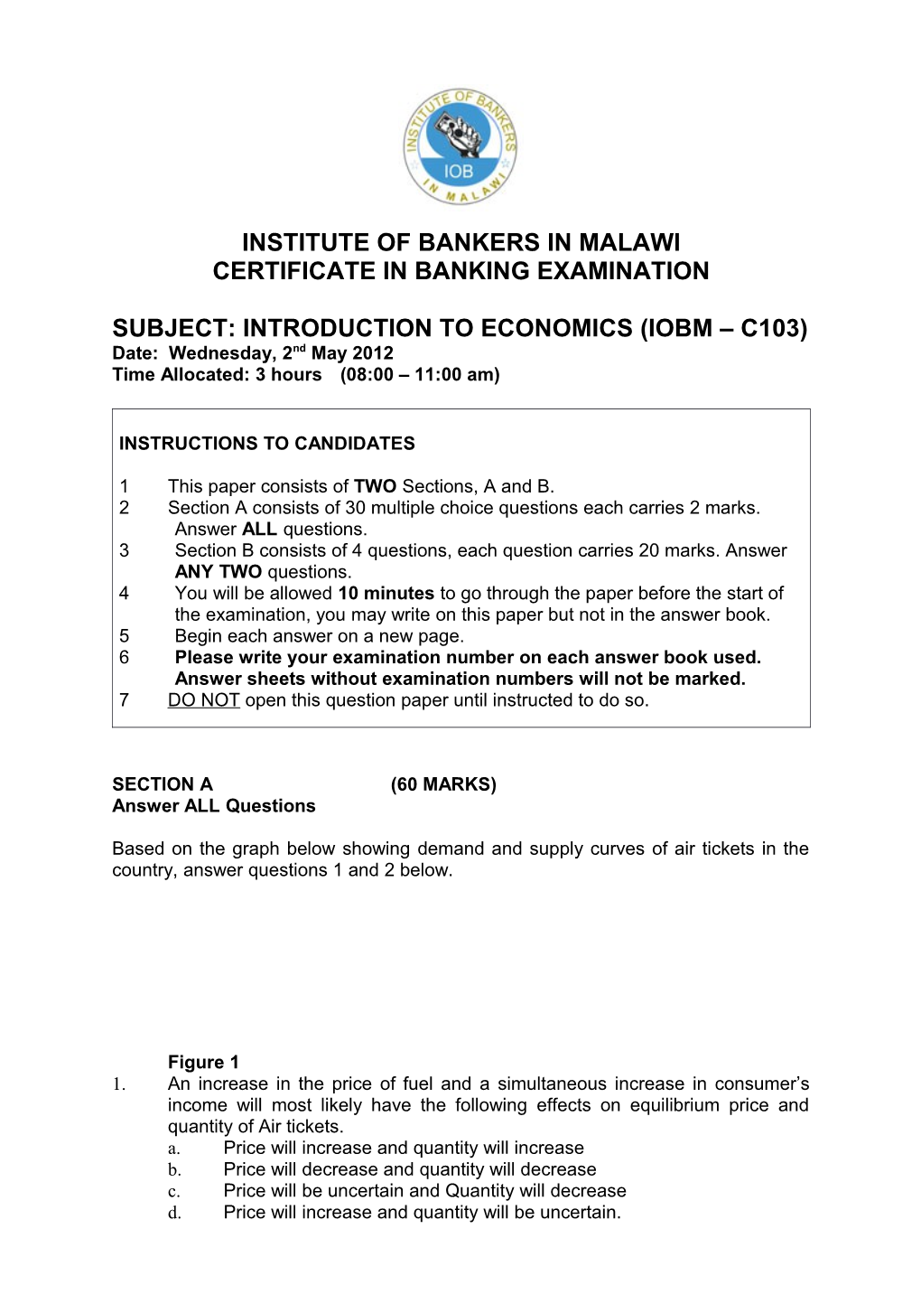 Subject: Introduction to Economics (Iobm C103)