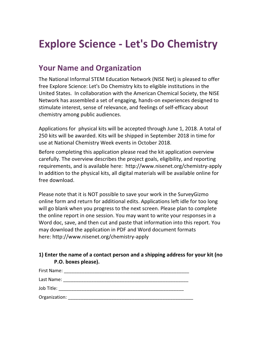 Explore Science - Let's Do Chemistry