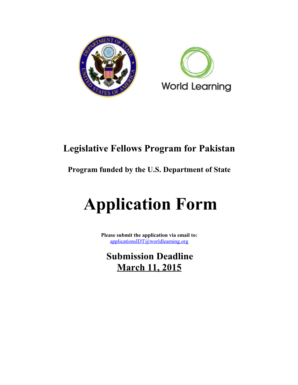 Legislative Fellows Program for Pakistan