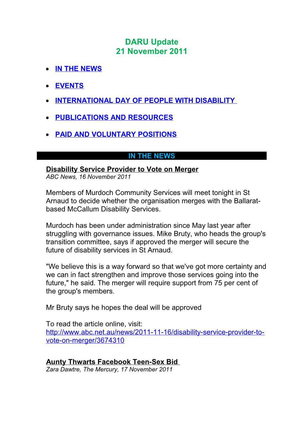 Disability Service Provider to Vote on Merger