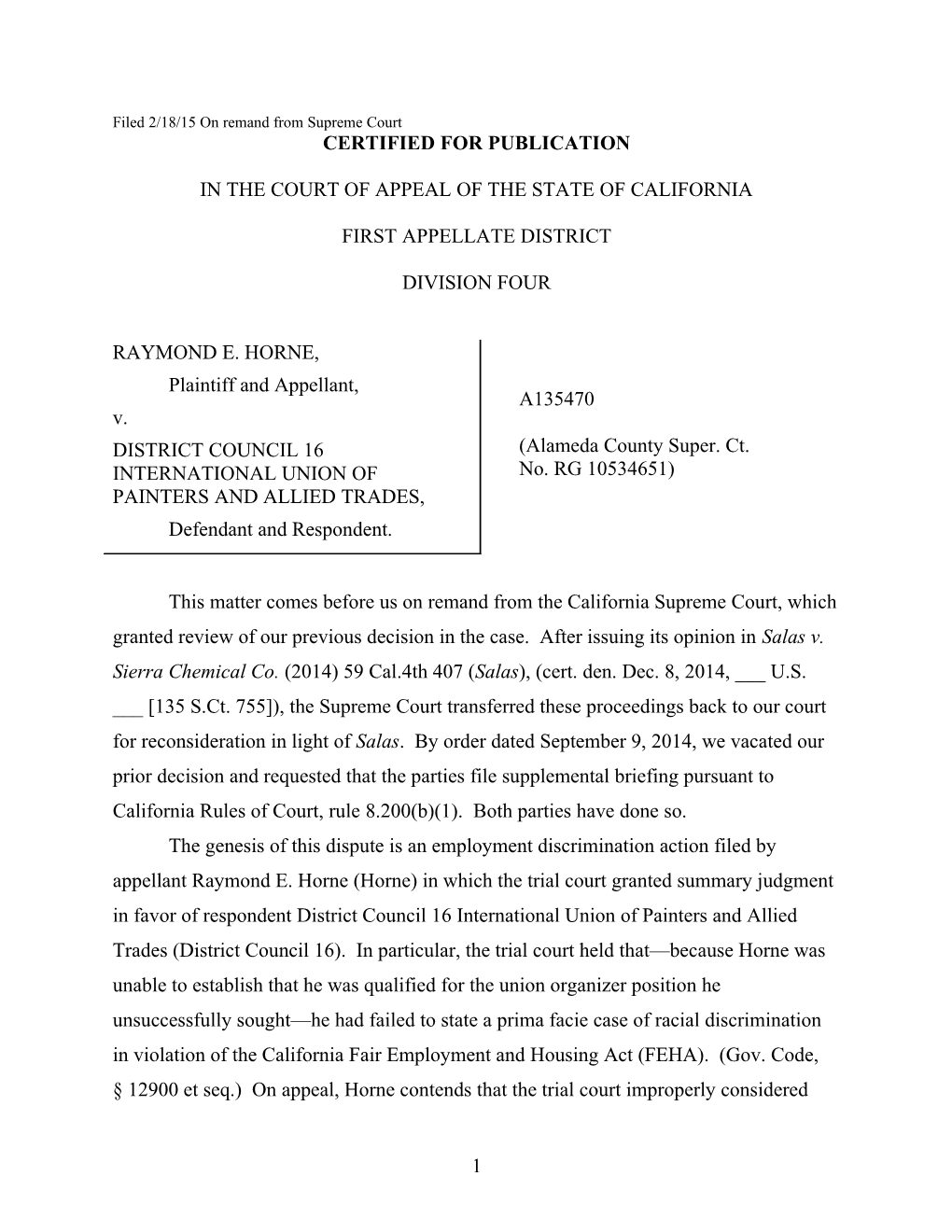 Filed 2/18/15 on Remand from Supreme Court