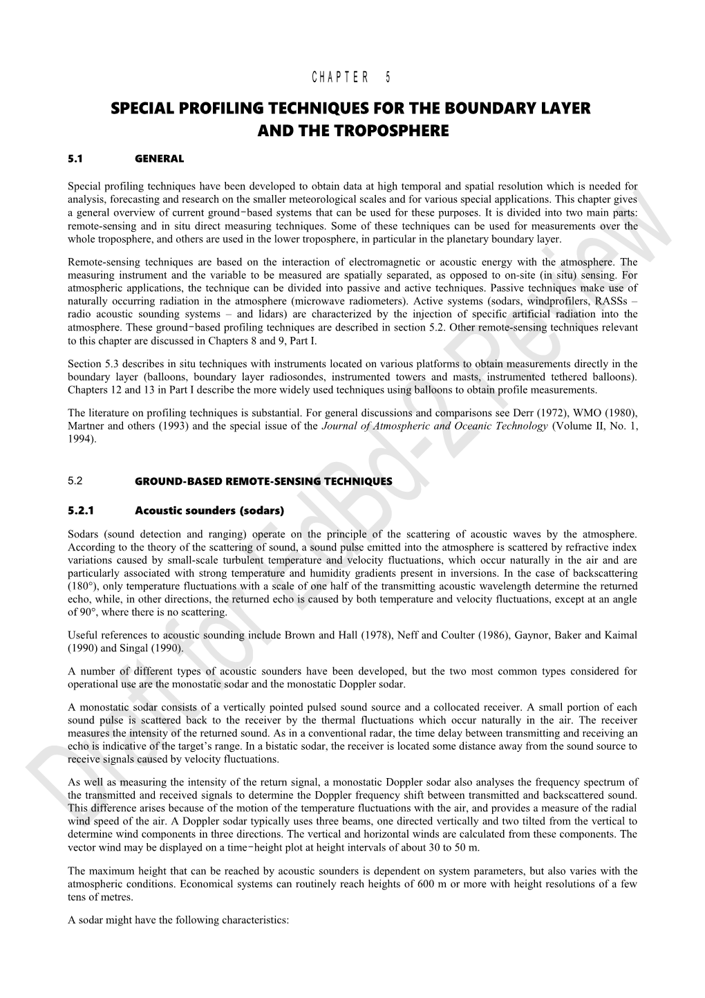 Special Profiling Techniques for the Boundary Layer and the Troposphere