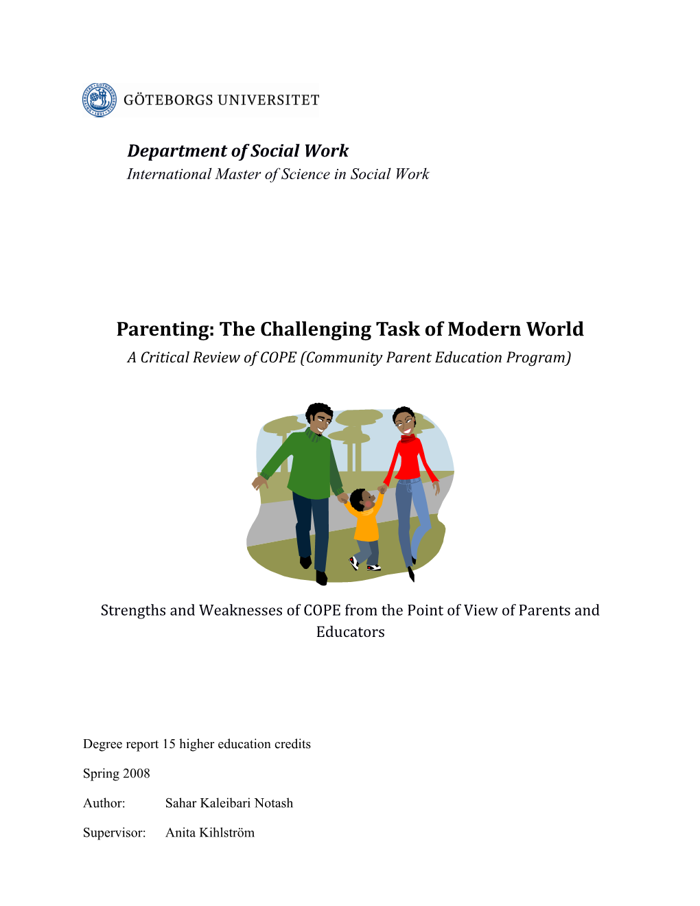 Parenting: the Challenging Task of Modern World