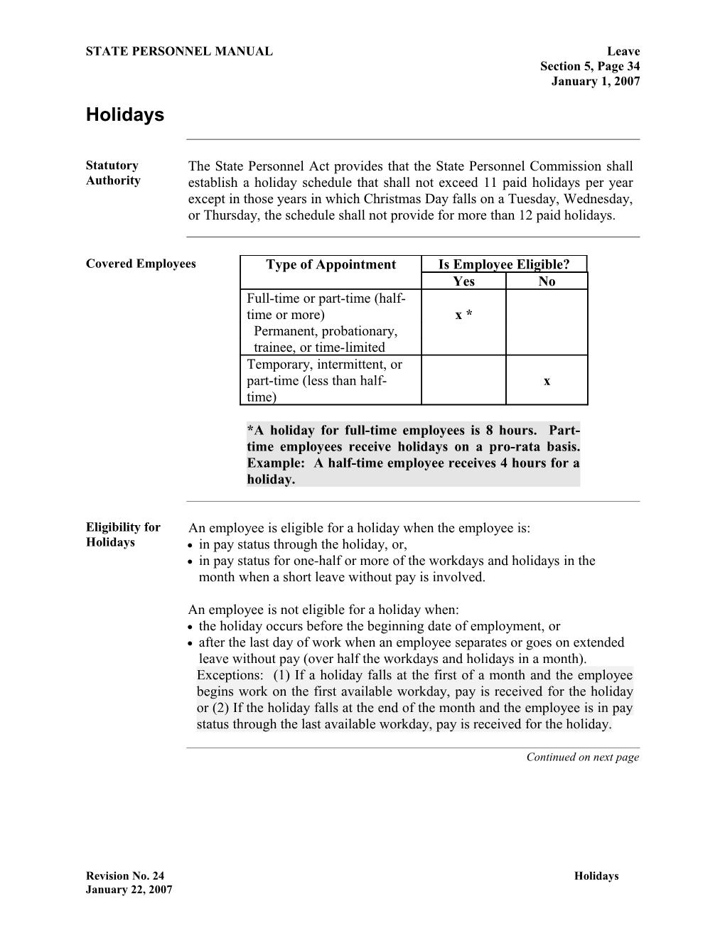 STATE PERSONNEL Manualleave
