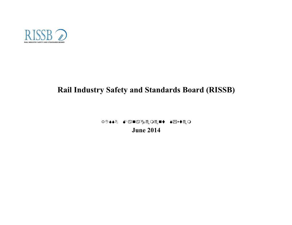 Rail Industry Safety and Standards Board (RISSB)