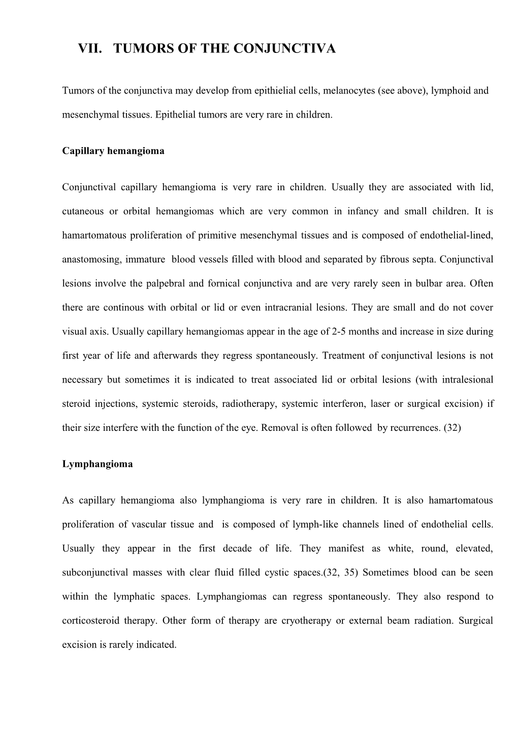 Vii.Tumors of the Conjunctiva