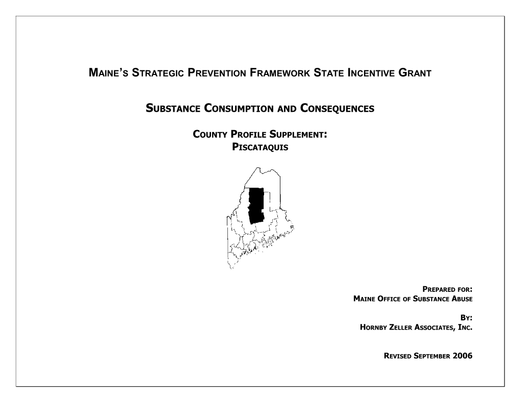 Maine S Strategic Preventionframeworkstate Incentive Grant