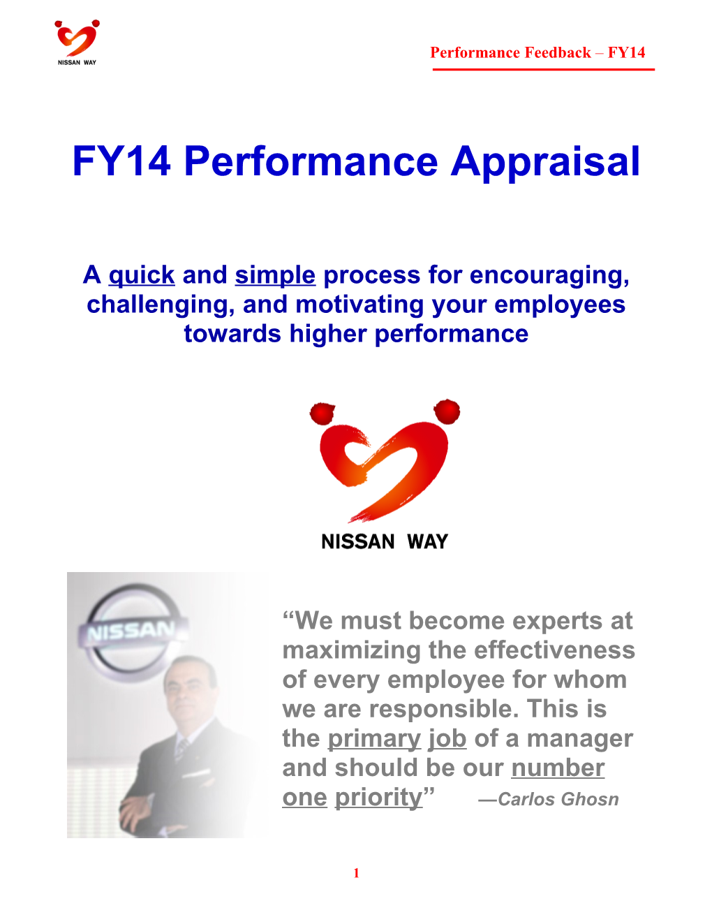 FY14 Performance Appraisal